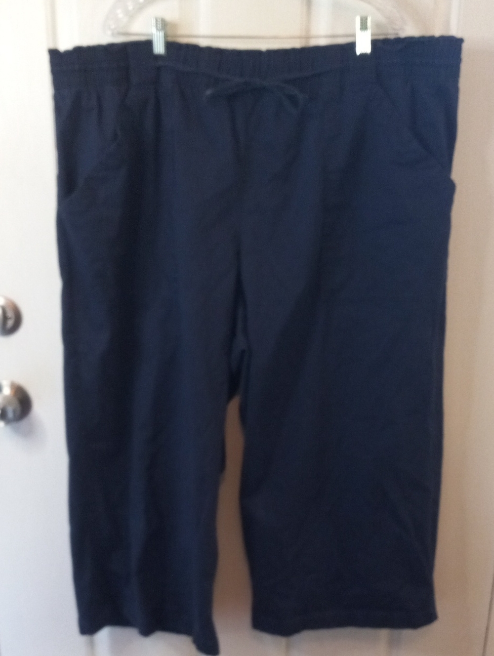 Ava & Viv Navy Blue Wide Leg Pants Plus size 3X elastic waist drawstring *READ*